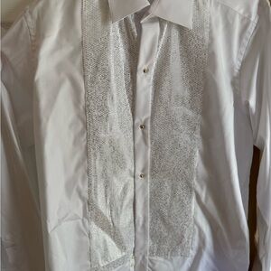Eton White Dress Shirt with Silver Detailing